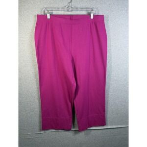 Weekenders Capri Pants‎ Womens XL Pink Jersey Stretch Pull On Casual Comfort